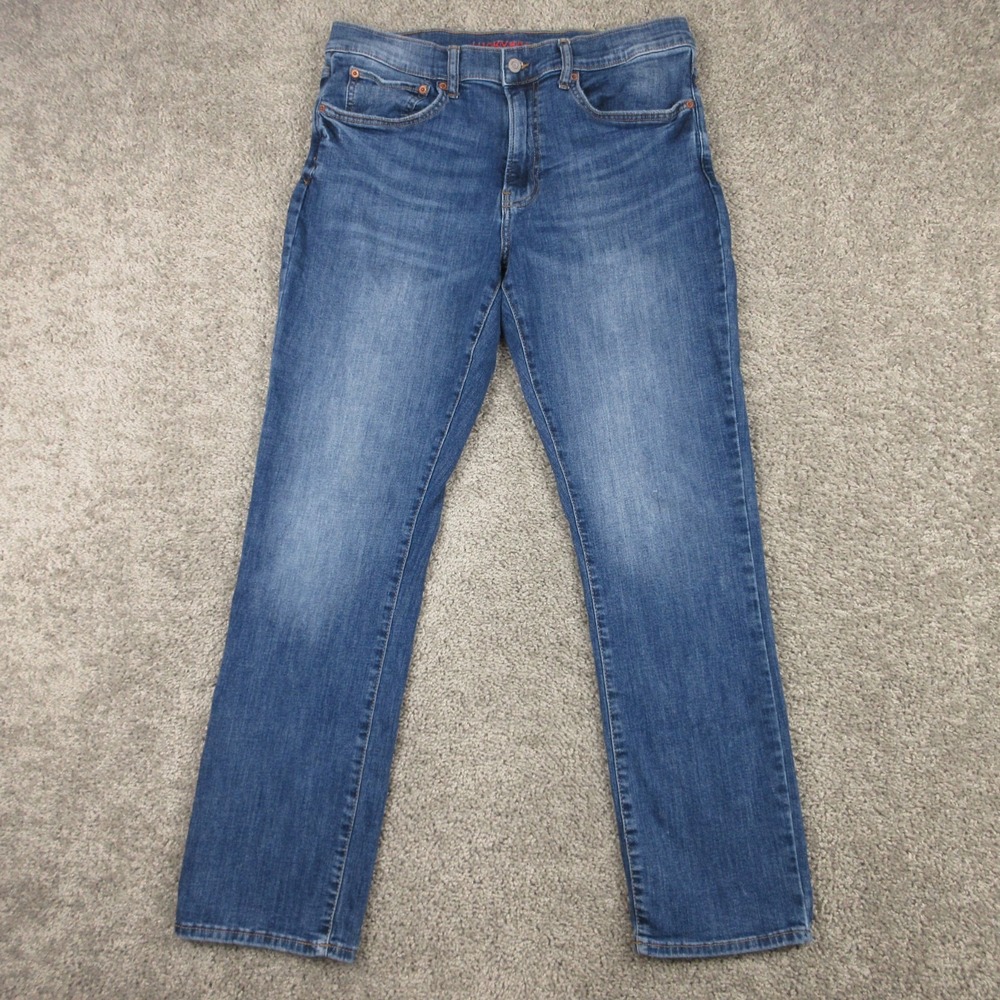 Lucky Brand Jeans Mens 34x32 Blue 223 Straight Faded Whisker Flex Denim Pants
